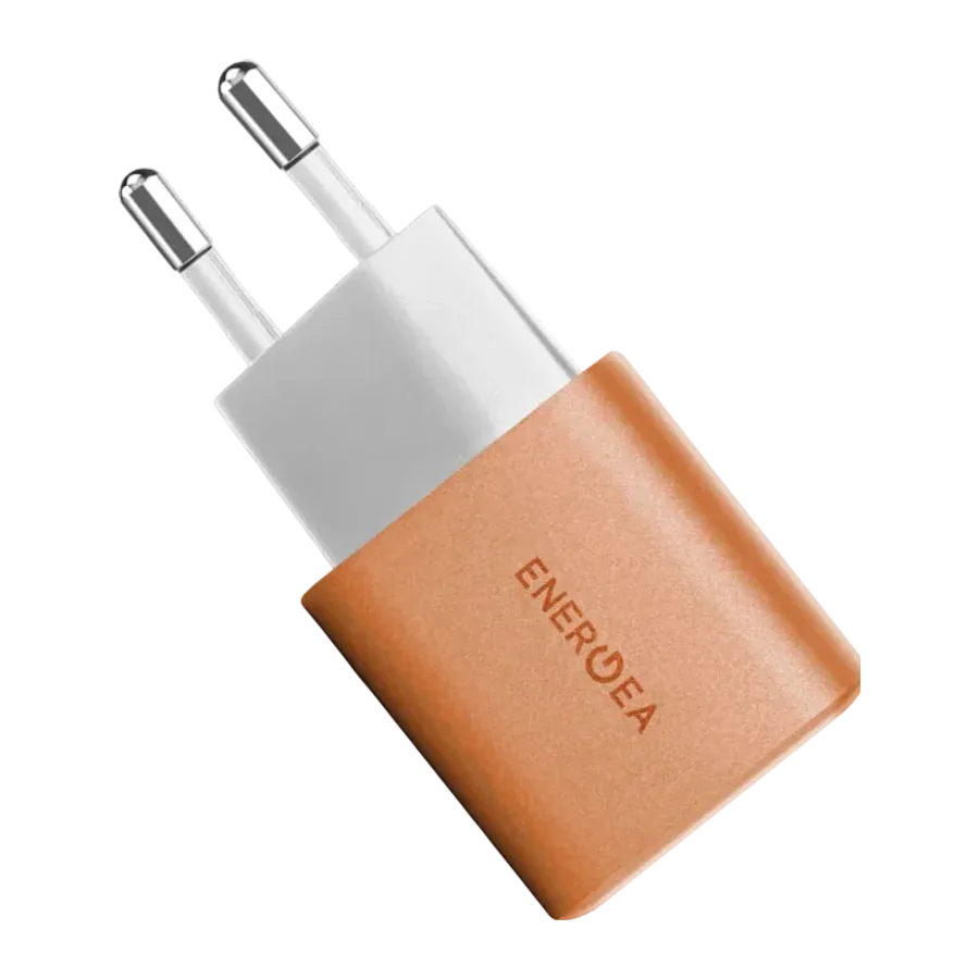 Energea AmpCharge GaN35 1 Adet 35W Type C 1 Adet 30W USB Çıkışlı PD PPS QC Duvar Tipi Hızlı Şarj Aleti - Turuncu