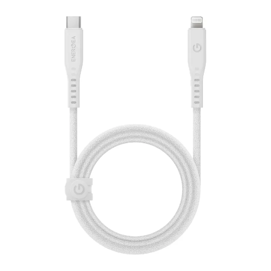 Energea Flow 1.5M 60W Type-C to Lightning PD Hızlı Şarj Kablo - Beyaz