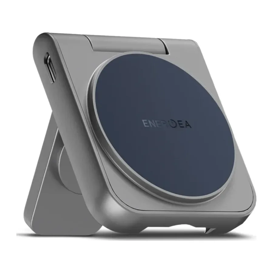 Energea MagDuo 2in1 Katlanabilir 15W Telefon ve 2.5W Saat Masaüstü Hızlı Şarj Standı - Lacivert