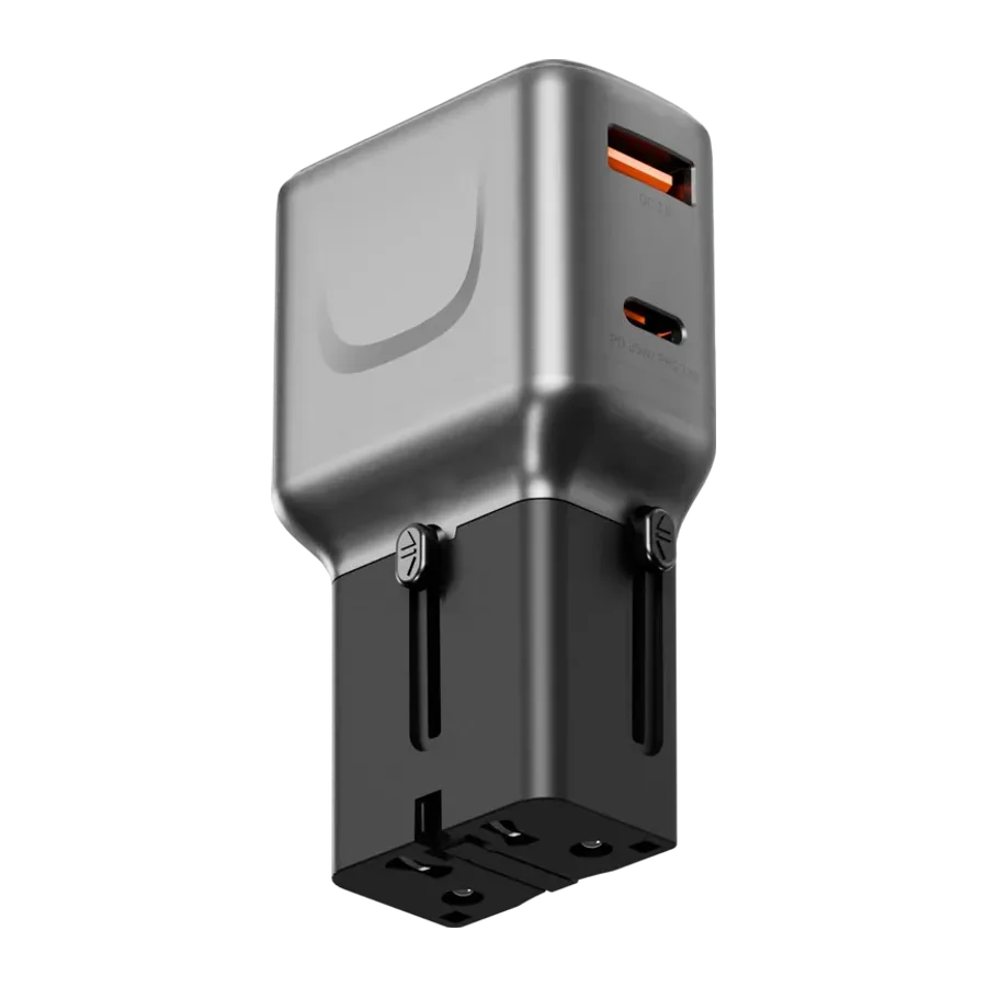 Energea TravelGo 35W 1 Adet Type-C 35W ve 1 Adet 18W USB Çıkışlı PD Hızlı Şarj Aleti - Siyah