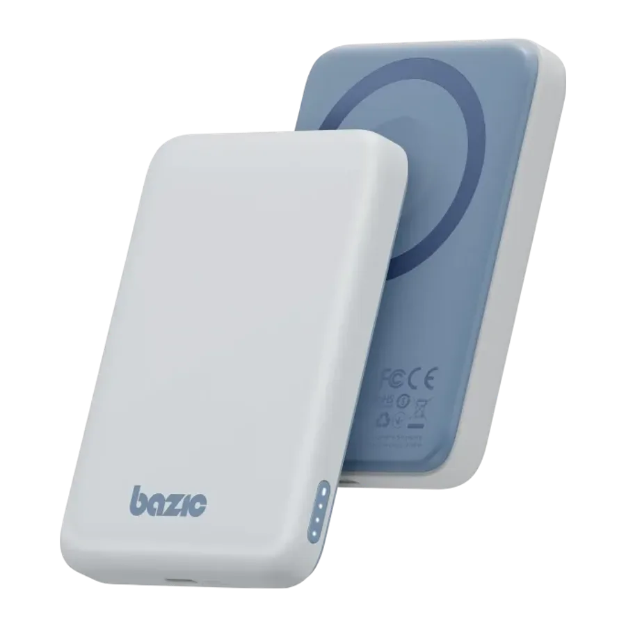 Energea X Bazic GoPower Snap 5K 3in1 5.000 mAh 20W PD Kablolu ve 15W Kablosuz Hızlı Şarj Magsafe Powerbank - Beyaz