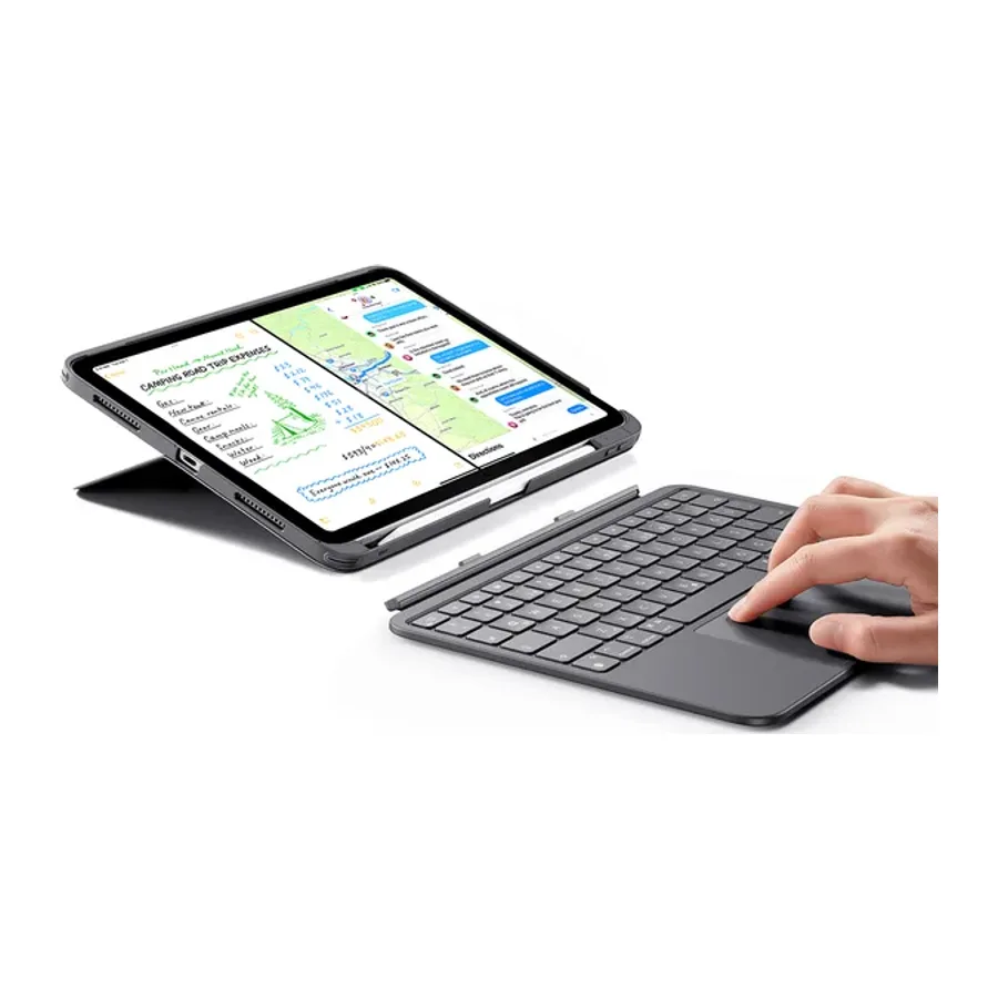 ESR Apple iPad 2025 10.9 10.Nesil (A16) Flex Klavyeli Tablet Kılıfı - Gri - görsel 2
