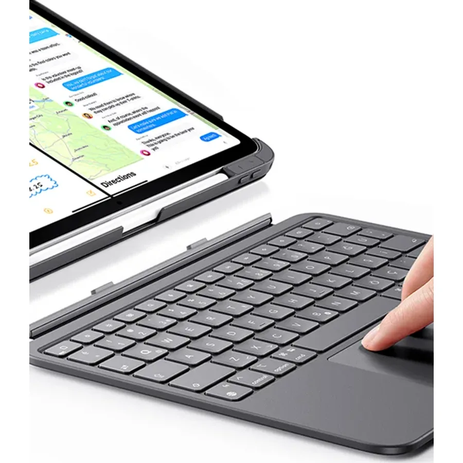 ESR Apple iPad 2025 10.9 10.Nesil (A16) Flex Klavyeli Tablet Kılıfı - Gri - görsel 4