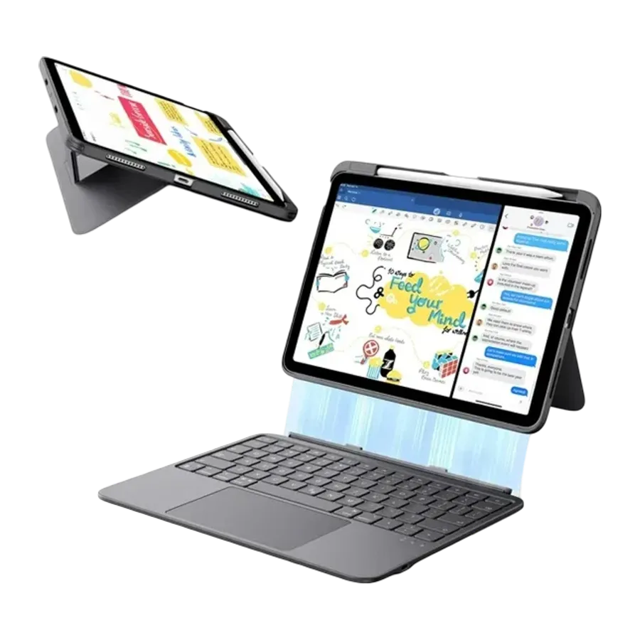ESR Apple iPad 2025 10.9 10.Nesil (A16) Flex Klavyeli Tablet Kılıfı - Koyu Gri - görsel 2