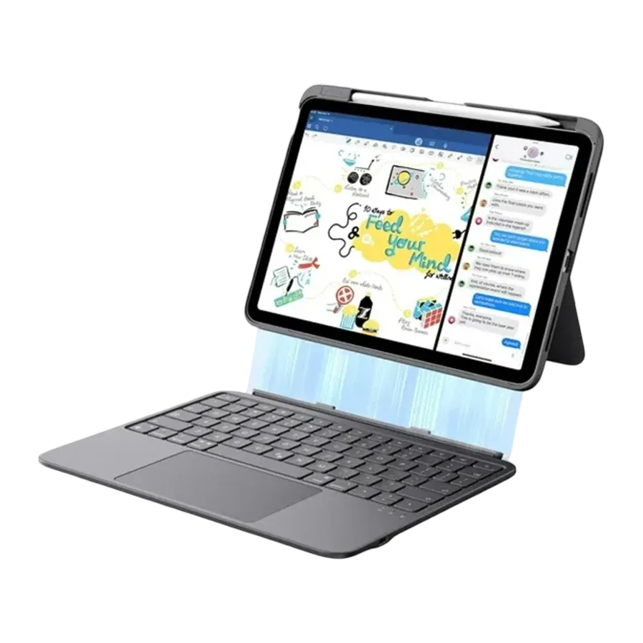 ESR Apple iPad 2025 10.9 10.Nesil (A16) Flex Klavyeli Tablet Kılıfı - Koyu Gri