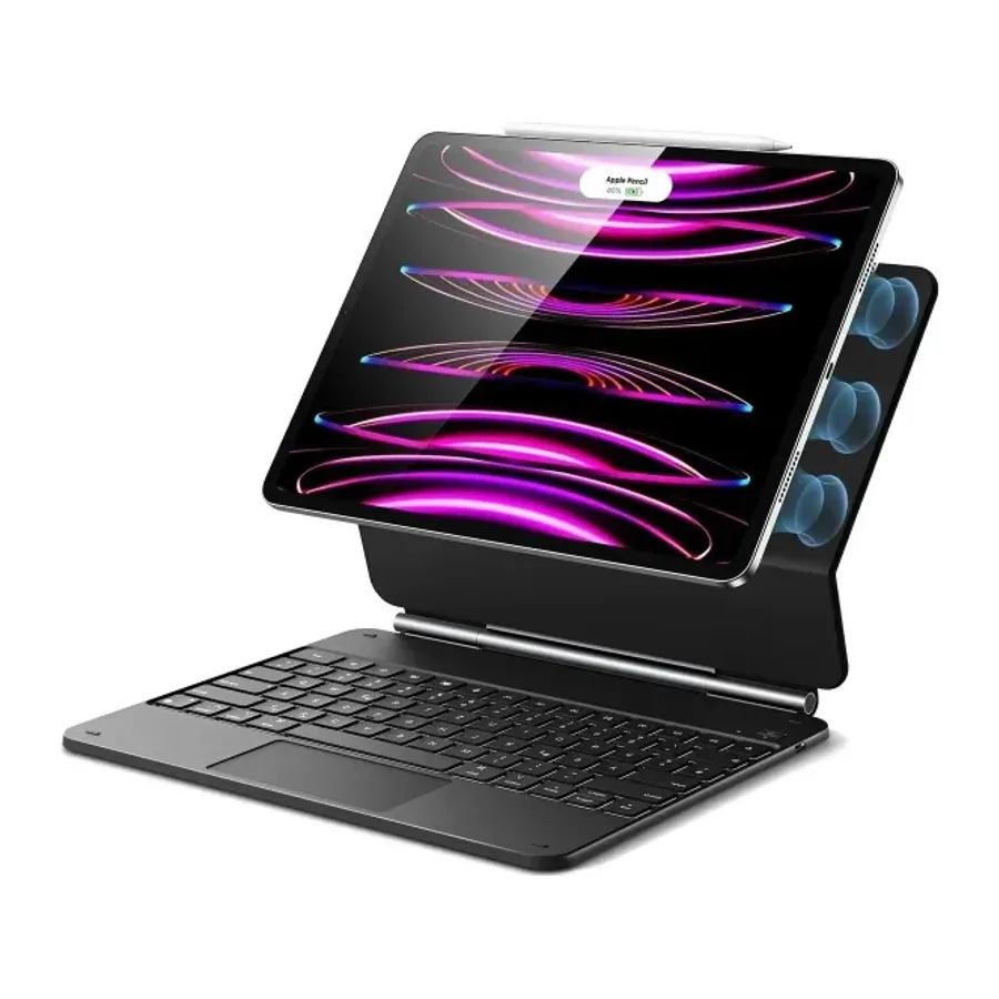 ESRApple iPad 2025 10.9 10.nesil (A16) Rebound Manyetik Klavyeli Tablet Kılıfı - Siyah
