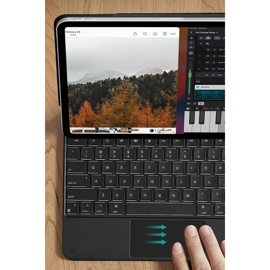 ESR Apple iPad Air 11 (2024) Rebound Manyetik Klavyeli Tablet Kılıfı - Siyah - görsel 5