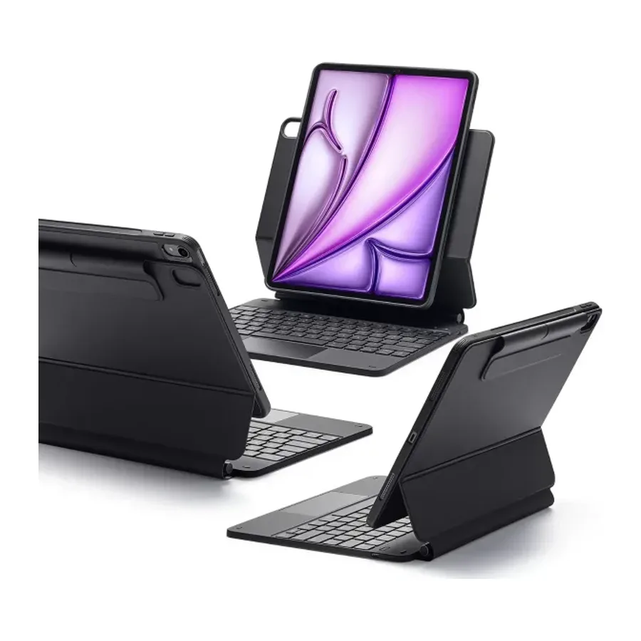 ESR Apple iPad Air 13 (2024) Rebound Manyetik Klavyeli 360 Tablet Kılıfı - Siyah - görsel 2