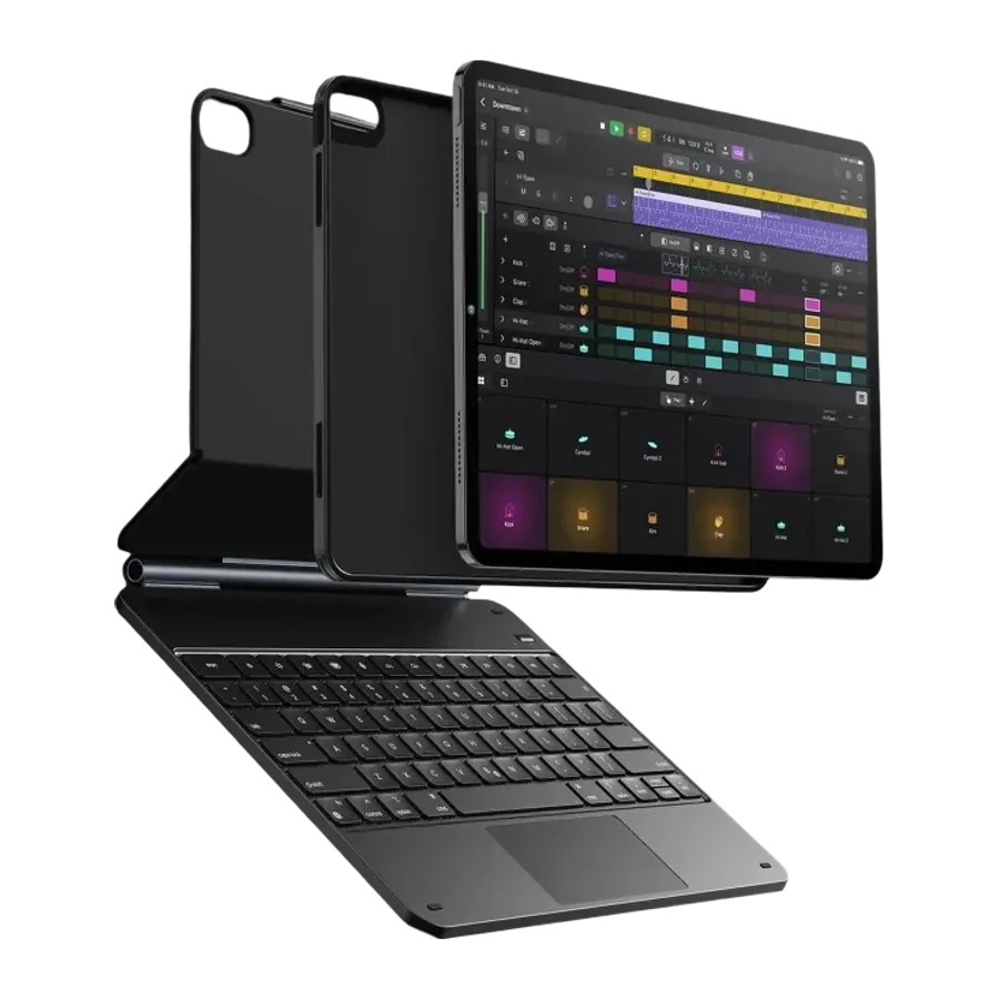 ESR Apple iPad Air 13 (2024) Rebound Manyetik Klavyeli 360 Tablet Kılıfı - Siyah