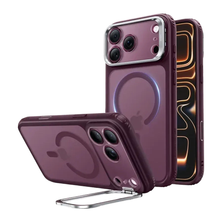 ESR Apple iPhone 18 Pro Max/17 Pro Max Classic Hybrid Magsafe Standlı Kapak - Bordo