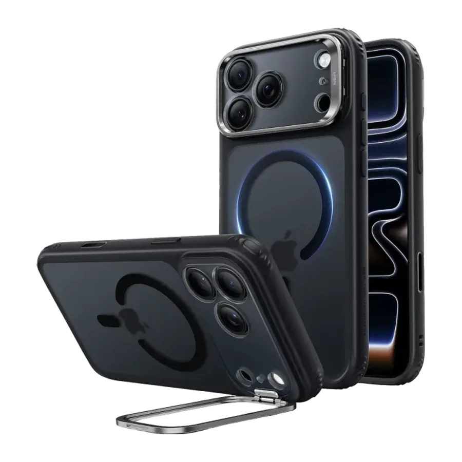 ESR Apple iPhone 18 Pro Max/17 Pro Max Classic Hybrid Magsafe Standlı Kapak - Buzlu Siyah