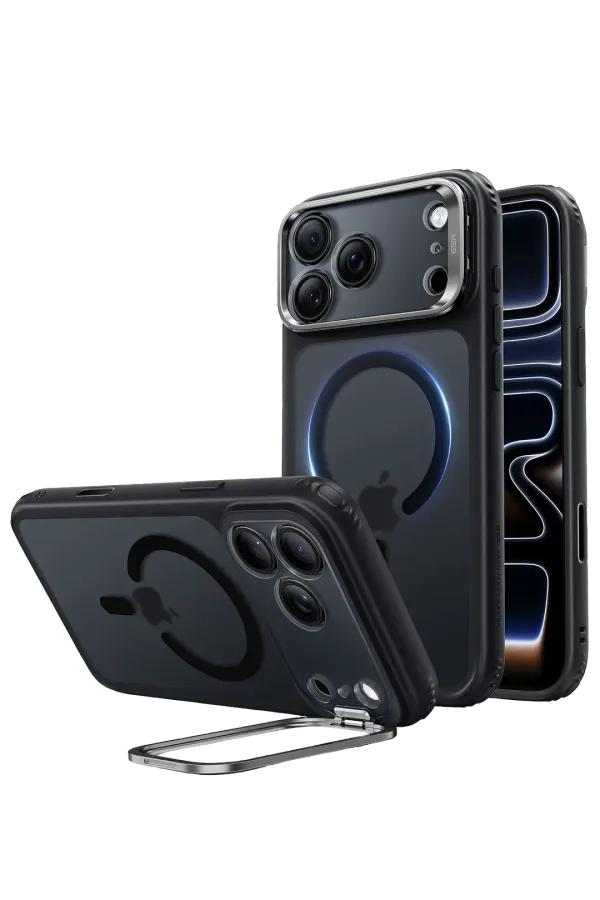 ESR Apple iPhone 18 Pro Max/17 Pro Max Classic Hybrid Magsafe Standlı Kapak - Buzlu Siyah