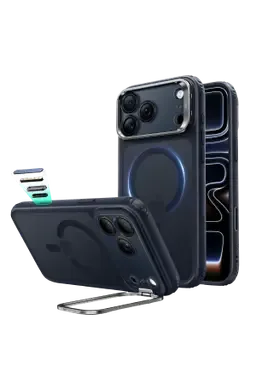 ESR Apple iPhone 18 Pro Max/17 Pro Max Classic Hybrid Magsafe Standlı Kapak - Mavi - görsel 2