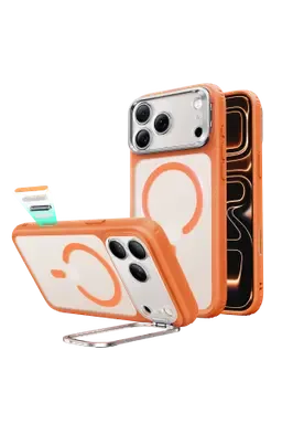 ESR Apple iPhone 18 Pro Max/17 Pro Max Classic Hybrid Magsafe Standlı Kapak - Turuncu - görsel 2