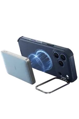 ESR Apple iPhone 18 Pro Max/17 Pro Max Cyber Tough Magsafe Stantlı Kapak - Mavi - görsel 3