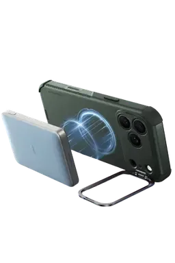 ESR Apple iPhone 18 Pro Max/17 Pro Max Cyber Tough Magsafe Stantlı Kapak - Yeşil - görsel 2
