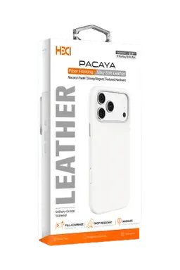 HDD Apple iPhone 18 Pro Max/17 Pro Max HBC-475 Pacaya Deri Kapak - Beyaz - görsel 4