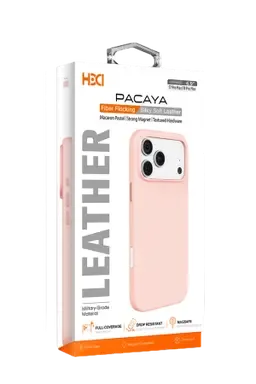 HDD Apple iPhone 18 Pro Max/17 Pro Max HBC-475 Pacaya Deri Kapak - Pembe - görsel 4