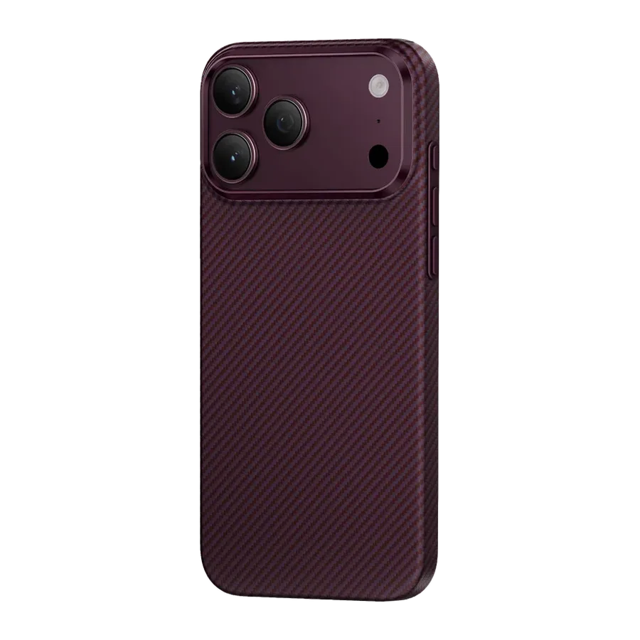 Keephone Apple iPhone 18 Pro Max/17 Pro Max Kevlar Sweden Magsafe Kılıf - Bordo - görsel 2