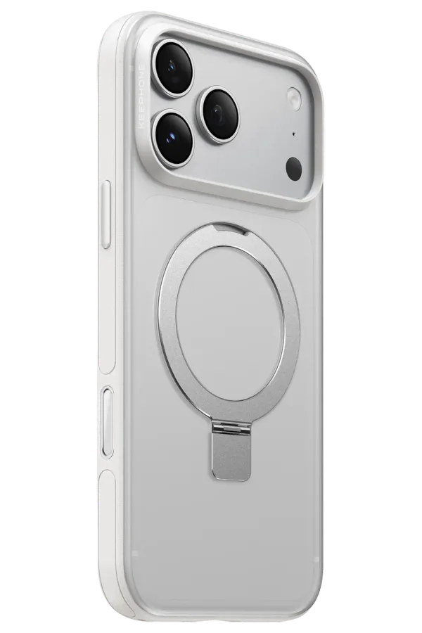 Keephone Apple iPhone 18 Pro Max/17 Pro Max Magico Standlı Magsafe Kapak - Beyaz