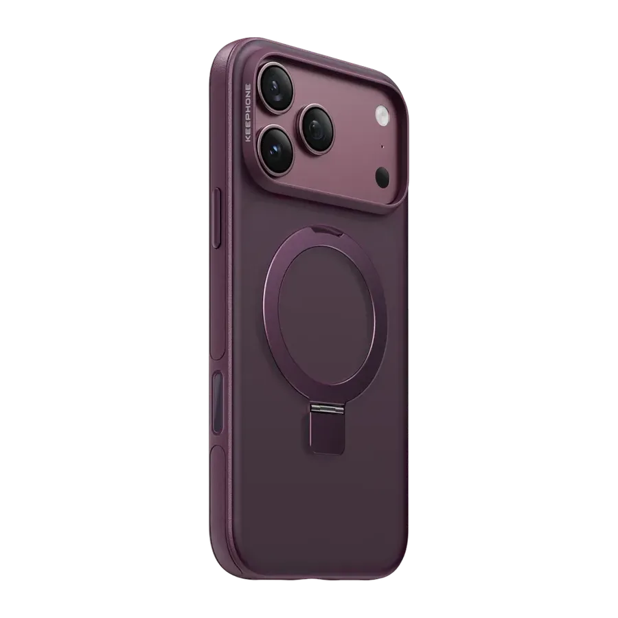 Keephone Apple iPhone 18 Pro Max/17 Pro Max Magico Standlı Magsafe Kapak - Bordo