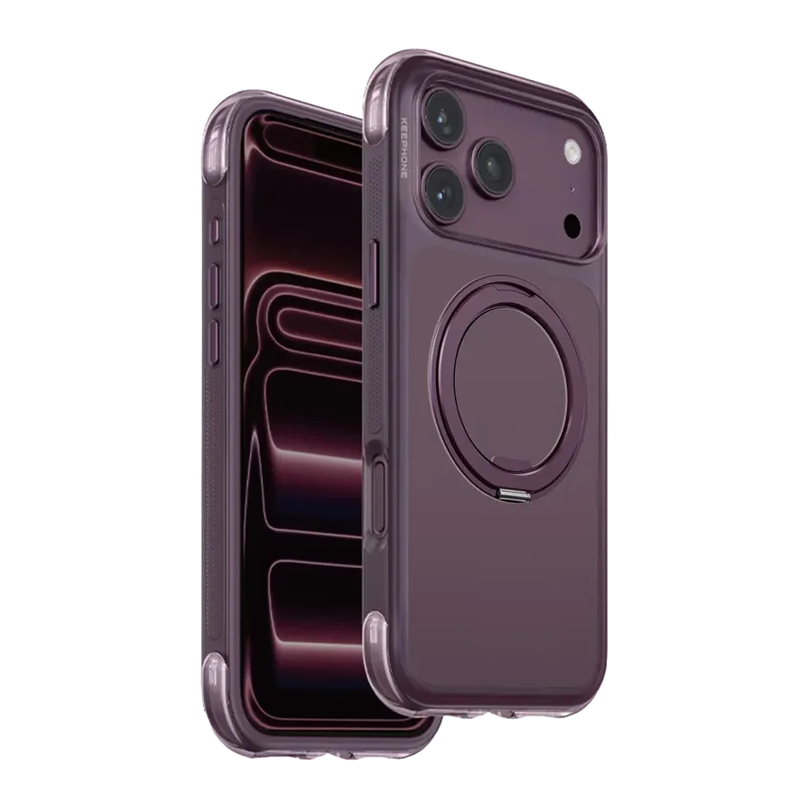 Keephone Apple iPhone 18 Pro Max/17 Pro Max Monica Airbag Pro Stantlı Magsafe Kapak - Bordo