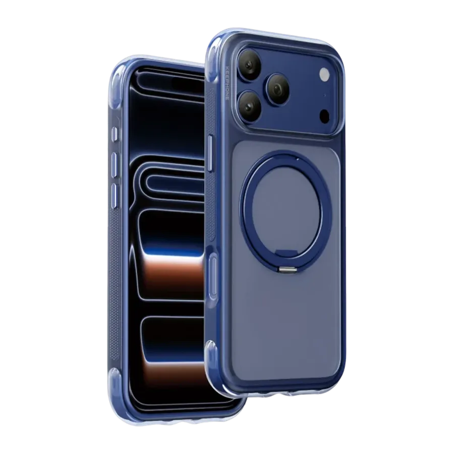 Keephone Apple iPhone 18 Pro Max/17 Pro Max Monica Airbag Pro Stantlı Magsafe Kapak - Lacivert