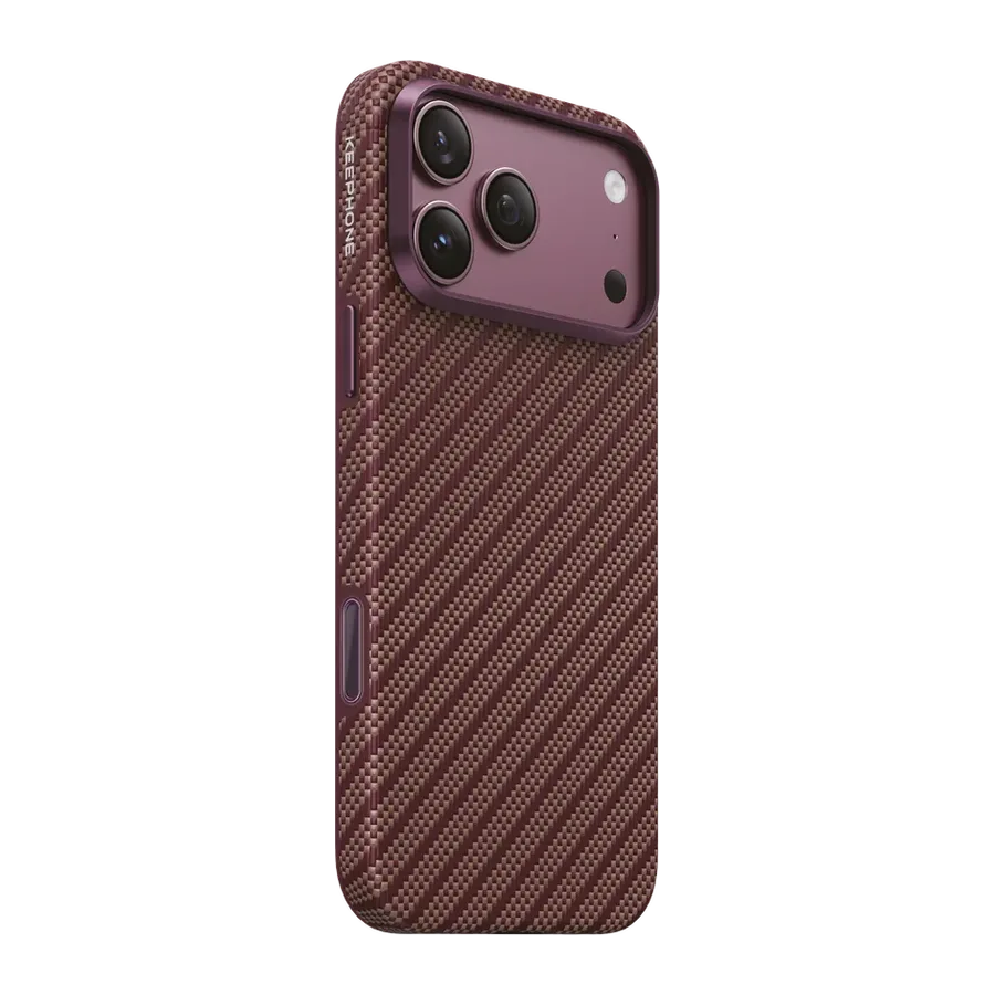 Keephone Apple iPhone 18 Pro Max/17 Pro Max Mono Aramid Fiber Magsafe Kapak - Bordo — 1. görsel