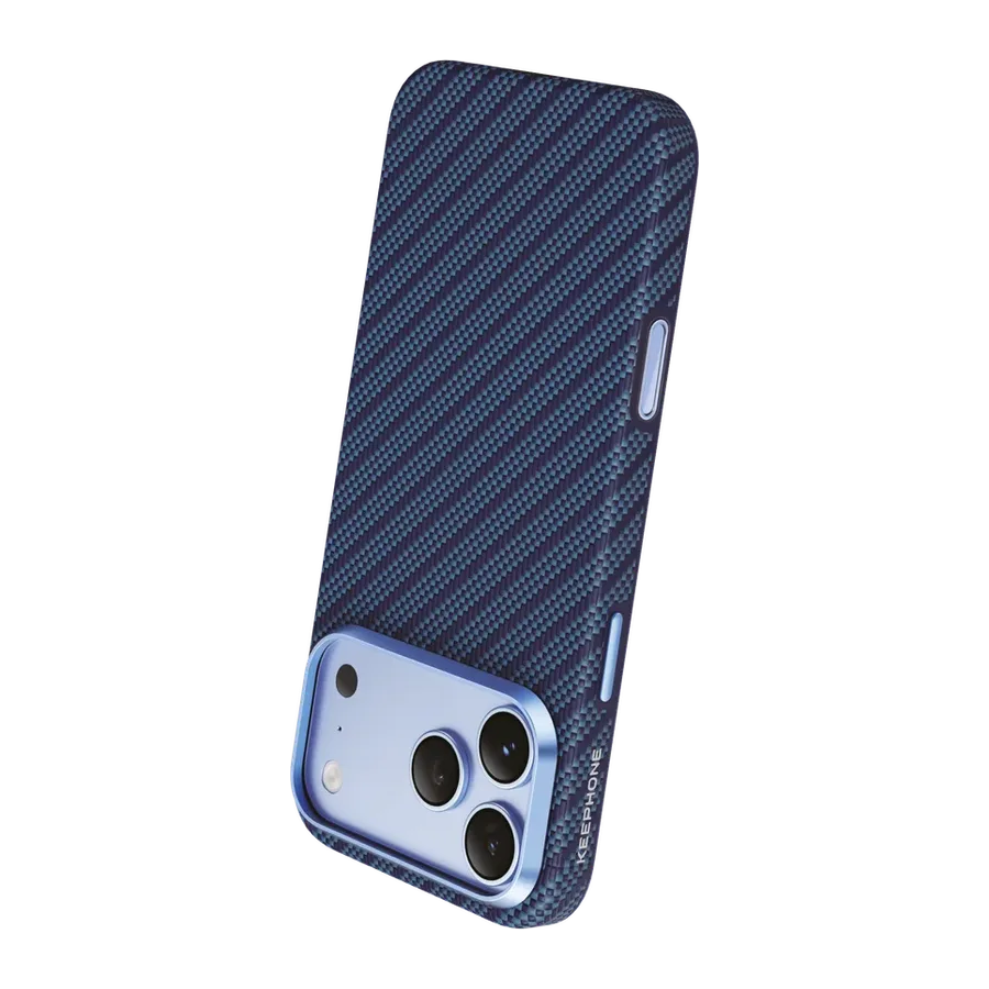 Keephone Apple iPhone 18 Pro Max/17 Pro Max Mono Aramid Fiber Magsafe Kapak - Koyu Mavi - görsel 3