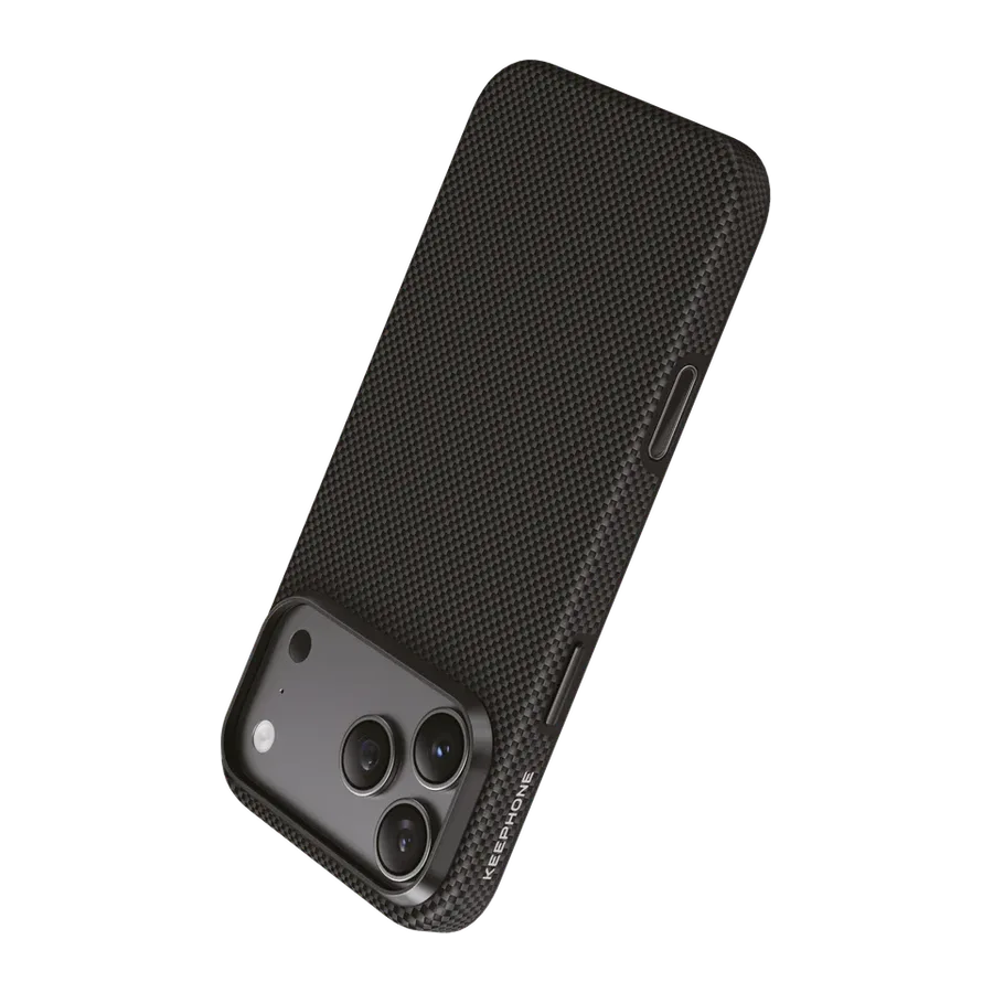 Keephone Apple iPhone 18 Pro Max/17 Pro Max Mono Aramid Fiber Magsafe Kapak - Black Plain - görsel 3