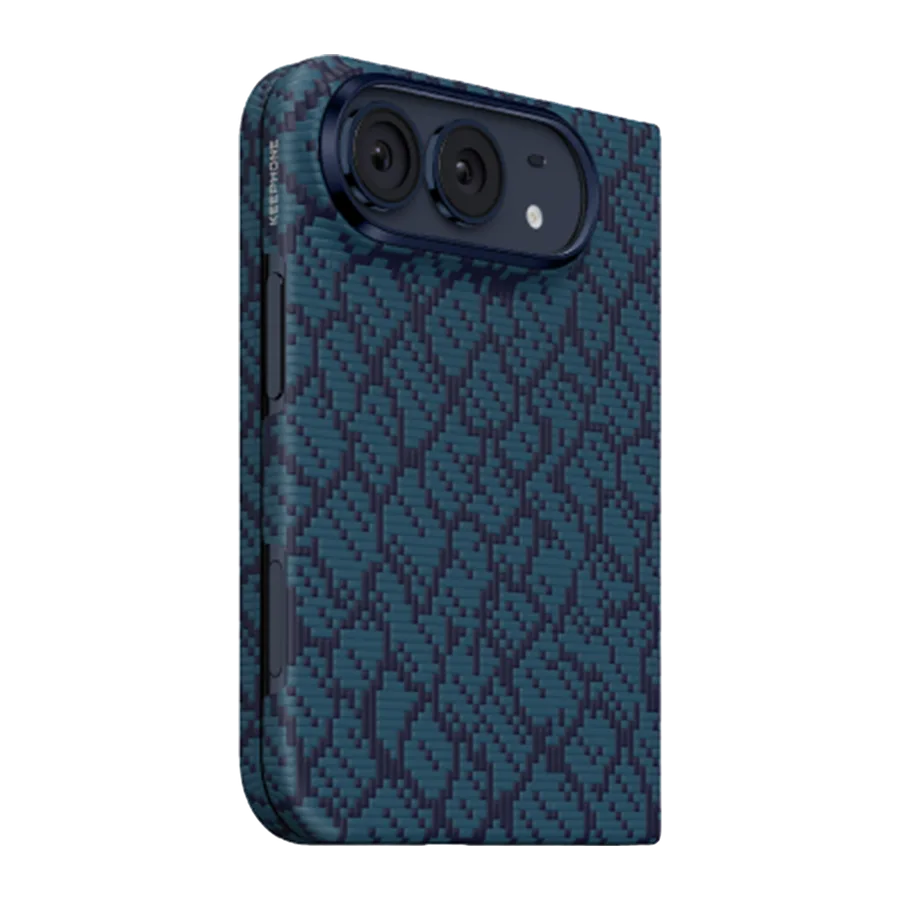 Keephone Apple iPhone Duo Drakon Aramid Magsafe Kapak - Lacivert