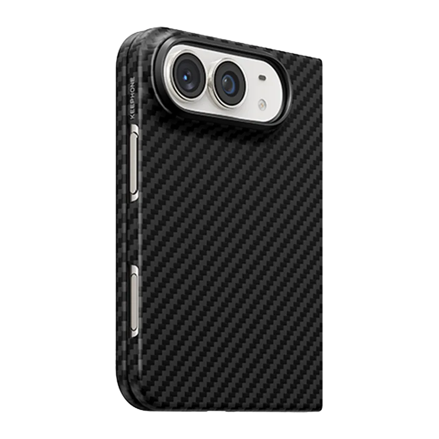 Keephone Apple iPhone Duo Kevlar Diago Magsafe Kılıf - Black Twill - görsel 2