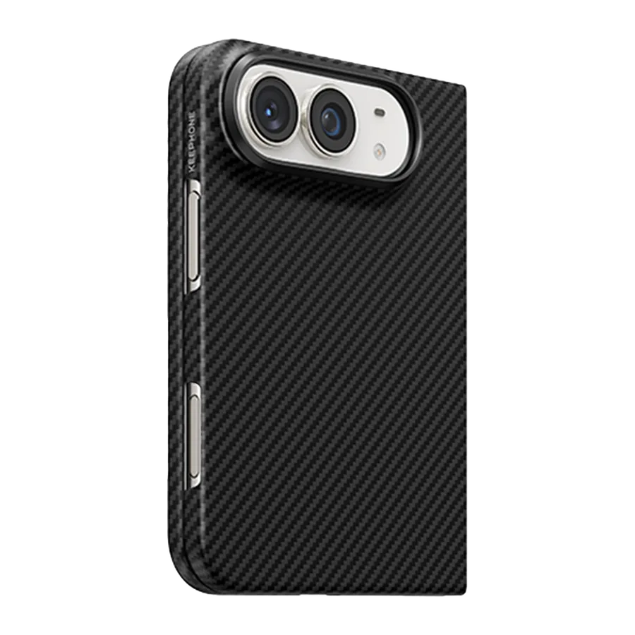 Keephone Apple iPhone Duo Kevlar Diago Magsafe Kılıf - Black Fine Twill - görsel 2