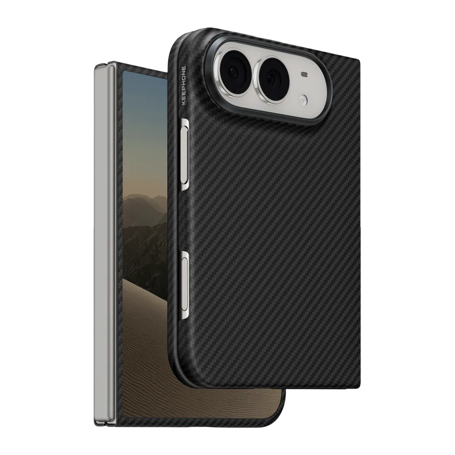 Keephone Apple iPhone Duo Kevlar Diago Magsafe Kılıf - Black Fine Twill