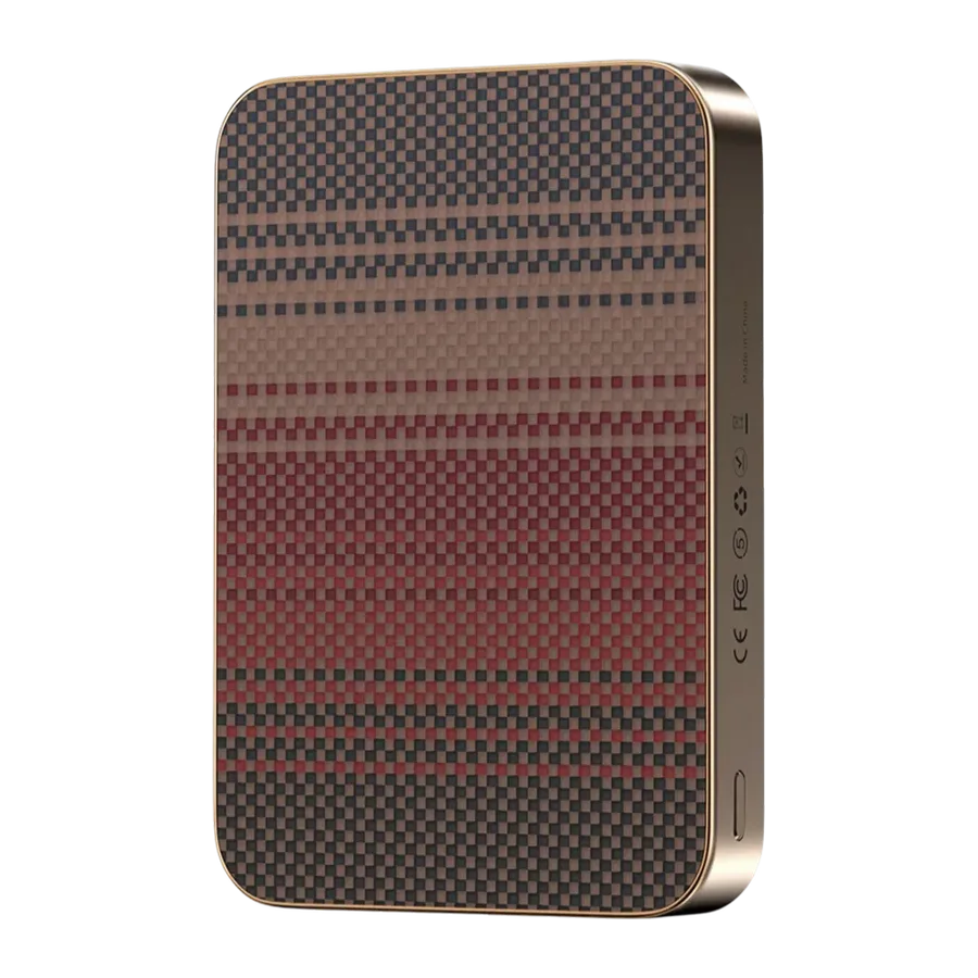 Keephone PB51 Brendy Kevlar 10.000 mAh 22.5W USB 20W Type-C ve 15W Kablosuz Şarj Destekli Magsafe Powerbank - Gün Batımı