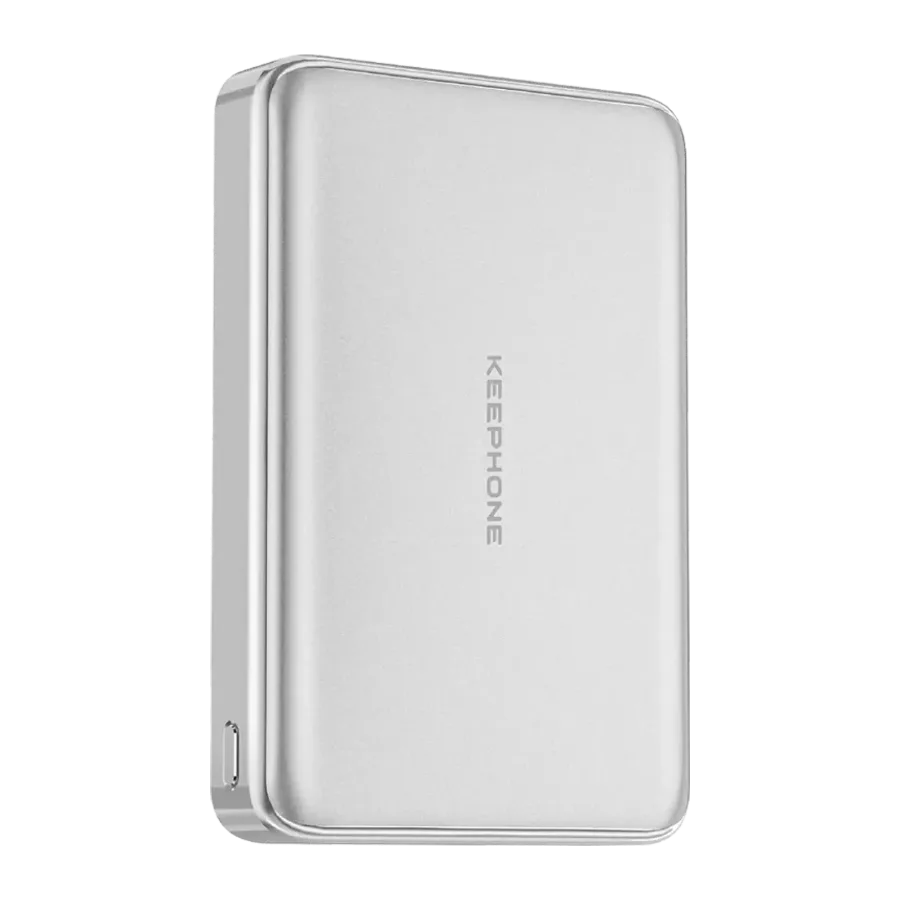 Keephone PB68 Shanks 10.000 mAh 25W Qi2 MagSafe ve Semi Solid Destekli Powerbank - Gümüş