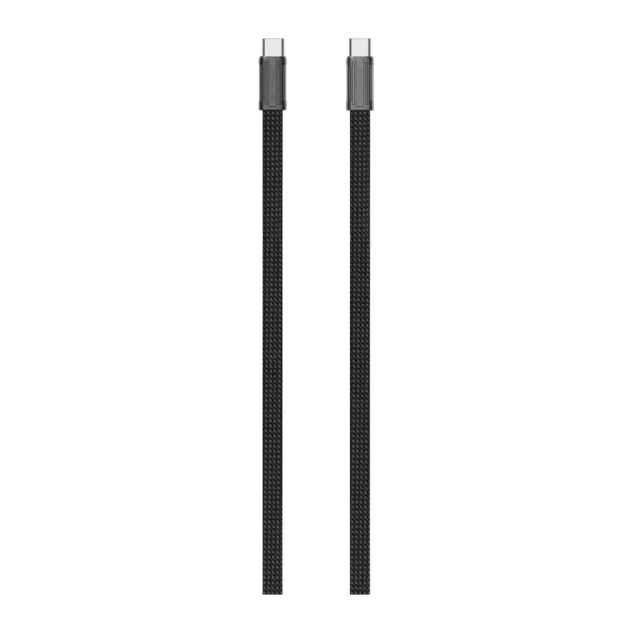 Keephone Weaveport 1.2M 60W Type-C to Type-C PD Hızlı Şarj Data Kablosu - Siyah