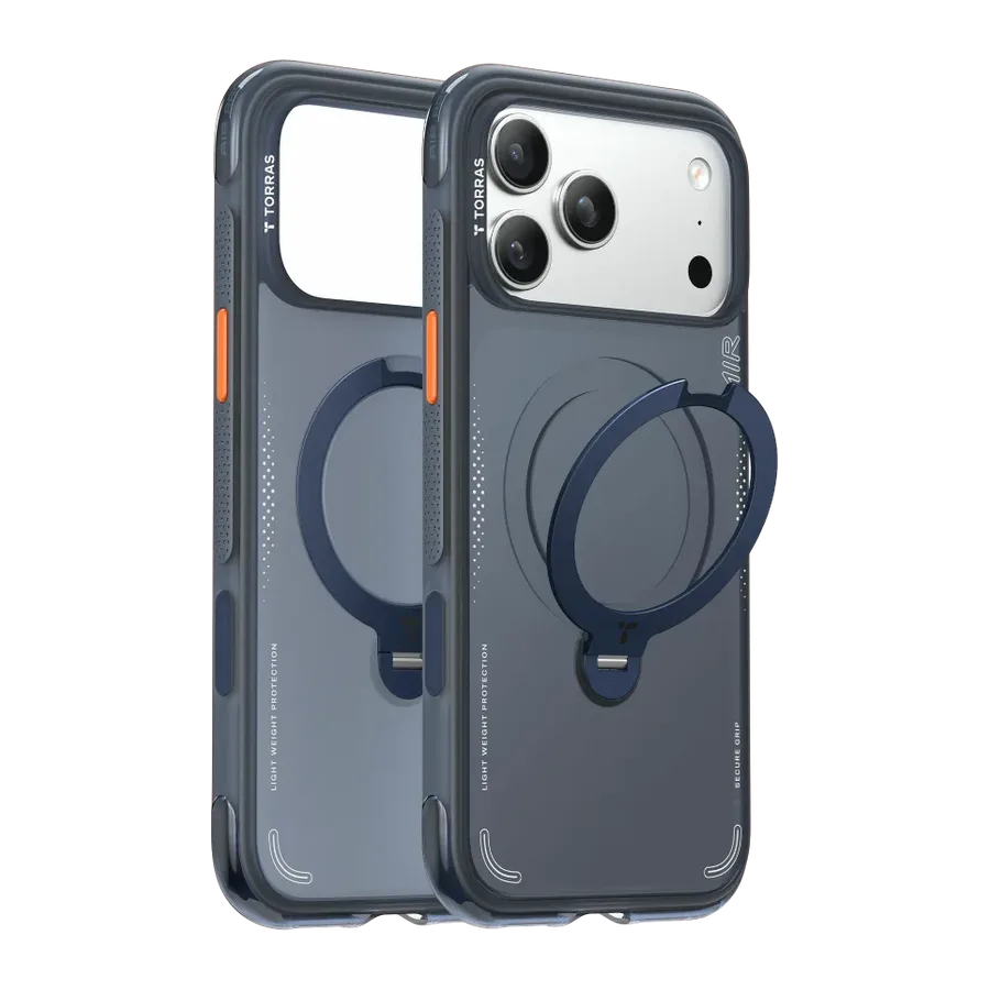 Torras Apple iPhone 17 Pro Max/18 Pro Max O Stand Spin Air Serisi Magsafe Kılıf - Lacivert — 1. görsel