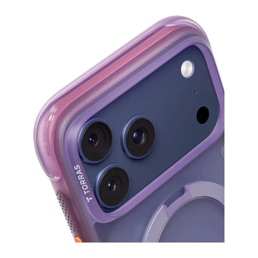 Torras Apple iPhone 17 Pro Max/18 Pro Max O Stand Spin Air Serisi Magsafe Kılıf - Mor - görsel 2