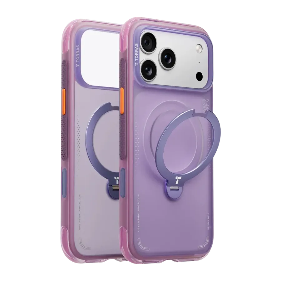 Torras Apple iPhone 17 Pro Max/18 Pro Max O Stand Spin Air Serisi Magsafe Kılıf - Mor — 1. görsel