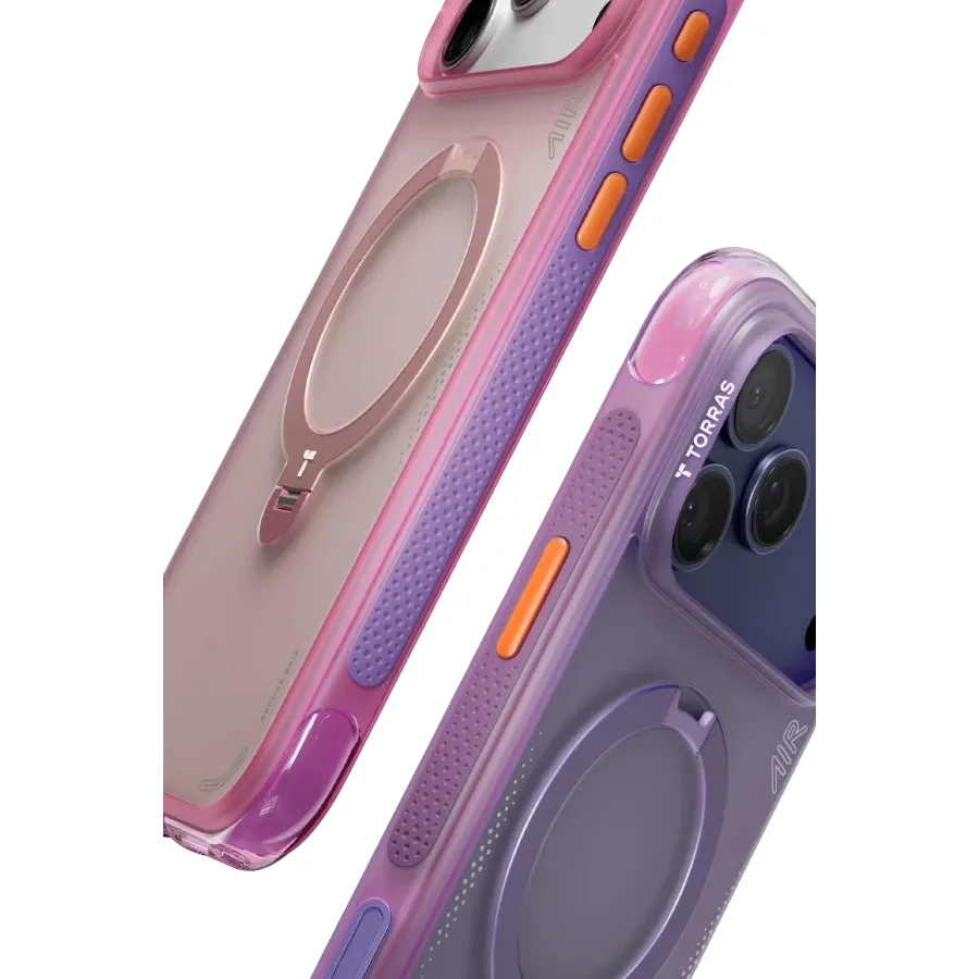Torras Apple iPhone 17 Pro Max/18 Pro Max O Stand Spin Air Serisi Magsafe Kılıf - Pembe - görsel 4