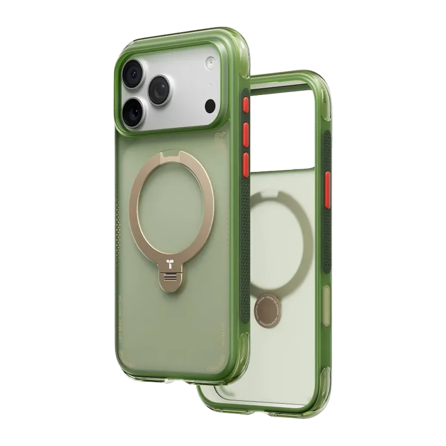 Torras Apple iPhone 17 Pro Max/18 Pro Max O Stand Spin Air Serisi Magsafe Kılıf - Yeşil - görsel 3