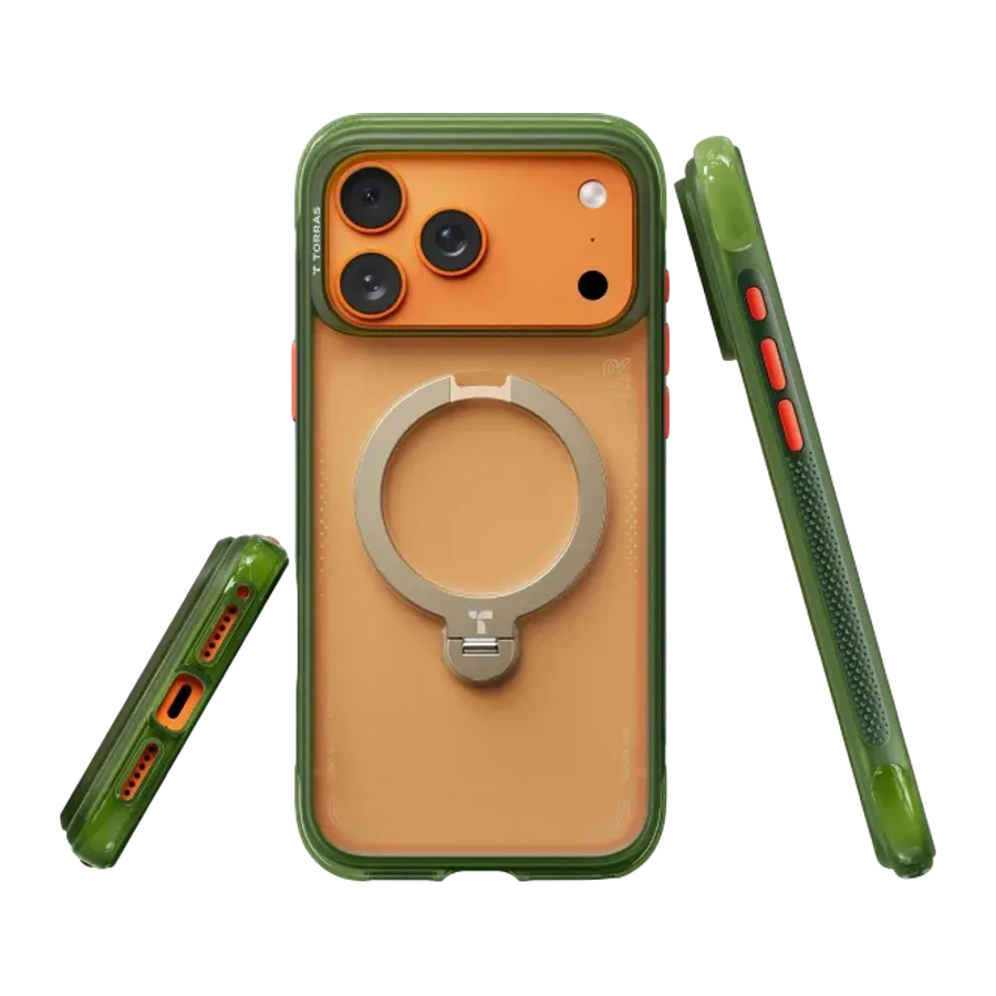 Torras Apple iPhone 17 Pro Max/18 Pro Max O Stand Spin Air Serisi Magsafe Kılıf - Yeşil - görsel 4