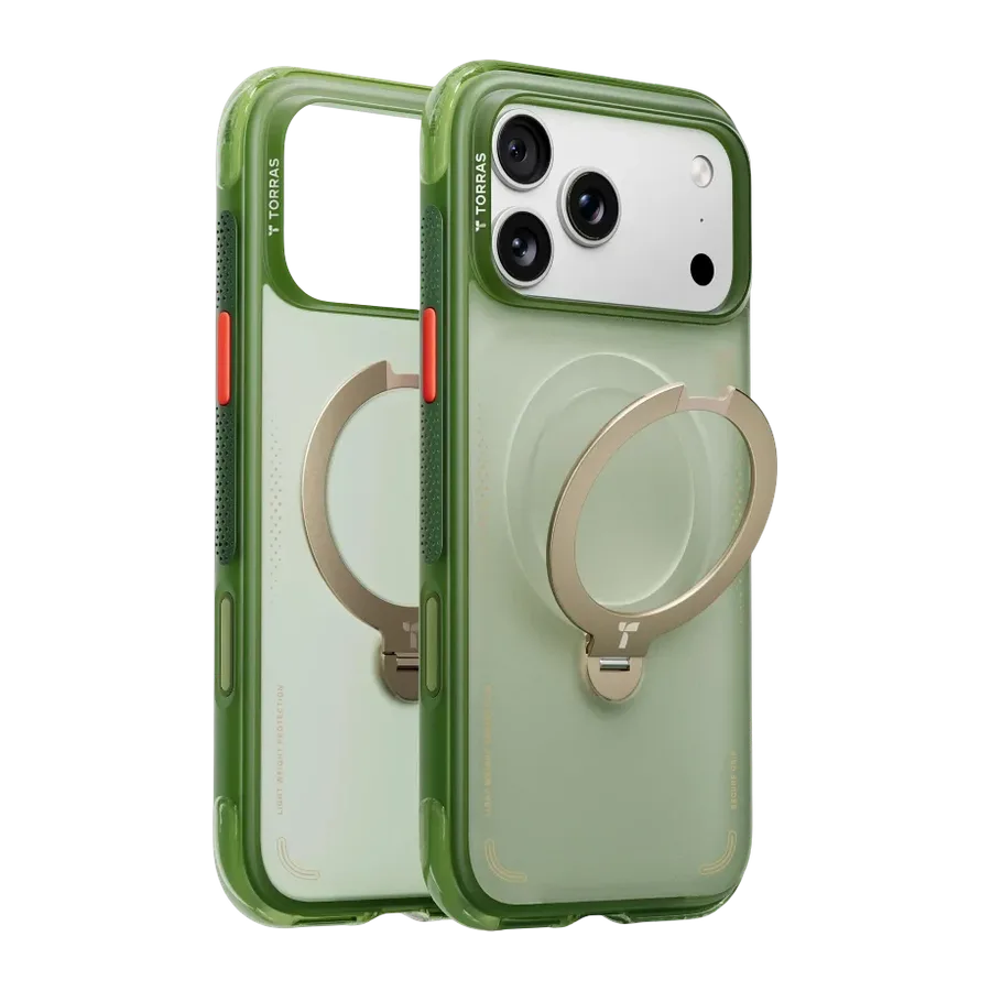 Torras Apple iPhone 17 Pro Max/18 Pro Max O Stand Spin Air Serisi Magsafe Kılıf - Yeşil — 1. görsel