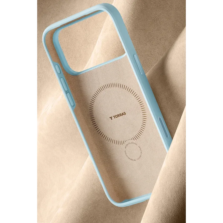 Torras Apple iPhone 17 Pro Max/18 Pro Max O Stand Spin Silicone Serisi Magsafe Kılıf - Açık Mavi - görsel 6