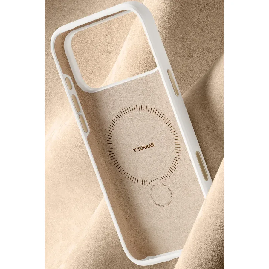Torras Apple iPhone 17 Pro Max/18 Pro Max O Stand Spin Silicone Serisi Magsafe Kılıf - Beyaz - görsel 6