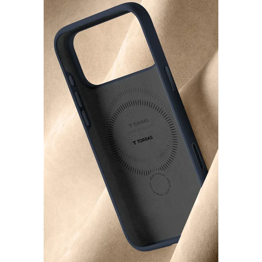 Torras Apple iPhone 17 Pro Max/18 Pro Max O Stand Spin Silicone Serisi Magsafe Kılıf - Lacivert - görsel 6