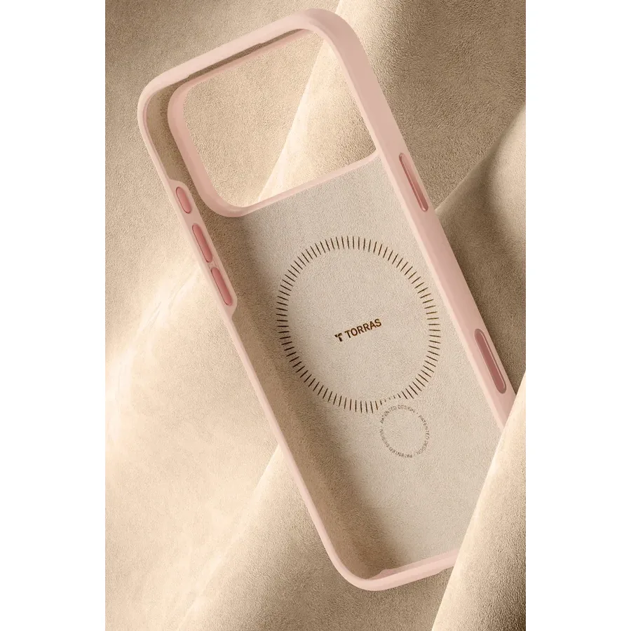 Torras Apple iPhone 17 Pro Max/18 Pro Max O Stand Spin Silicone Serisi Magsafe Kılıf - Pembe - görsel 5