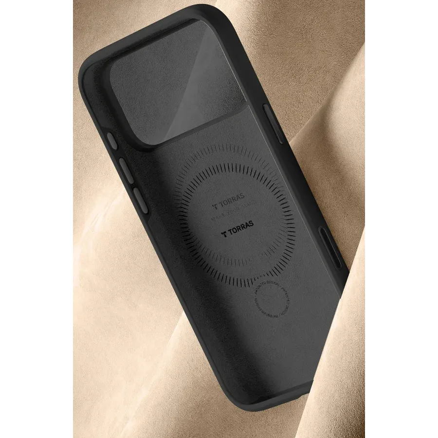 Torras Apple iPhone 17 Pro Max/18 Pro Max O Stand Spin Silicone Serisi Magsafe Kılıf - Siyah - görsel 6