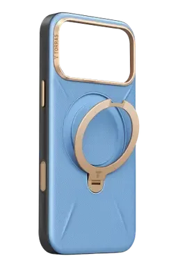 Torras Apple iPhone 18 Pro Max/17 Pro Max O Stand Spin VegSkin Serisi Magsafe Kılıf - Açık Mavi - görsel 4